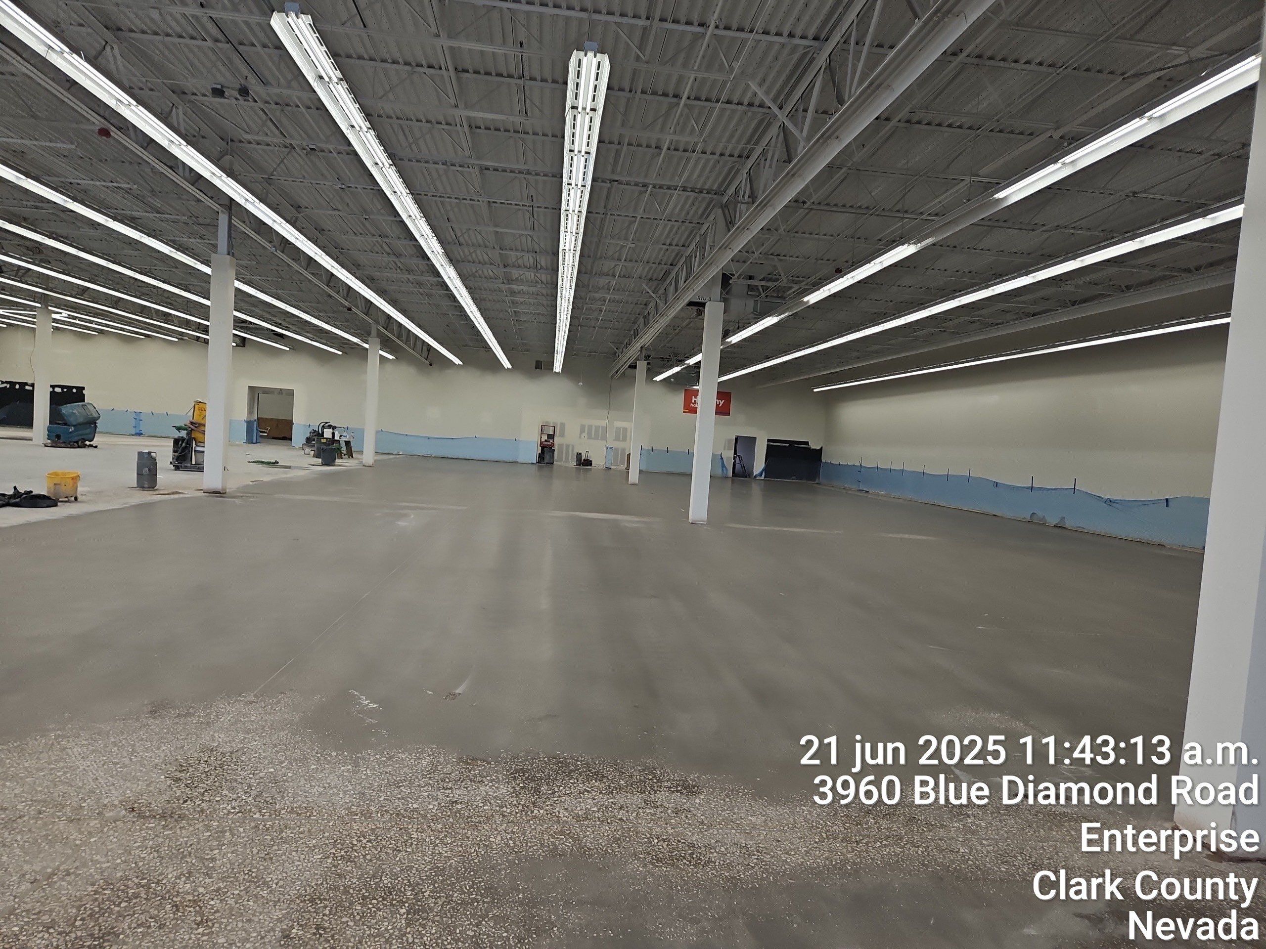 Burlington Store Las Vegas NV - Level 3 polished concrete, penetrating guard sealer, retail chain brand standard Burlington Store Las Vegas NV - Level 3 polished concrete, penetrating guard sealer, retail chain brand standard